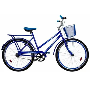 Bicicleta Cairu Aro 26 Genova Com Bagageiro E Cesta Azul (MP)