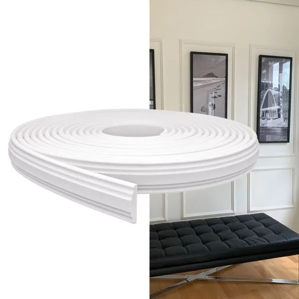 Rodameio Boiserie RM61 EVA Autocolante Flexível 3,8CM 10M Branco Fosco Meu Rodapé Rodameio Boiserie RM61 EVA Autocolante Flexível 3,8CM Branco Fosco Meu Rodapé