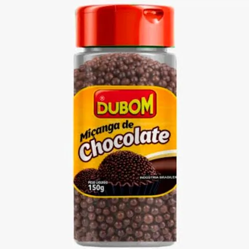 Confeito Miçanga Dubom Chocolate Pote 150g