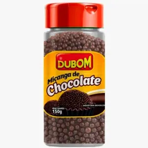 Confeito Miçanga Dubom Chocolate Pote 150g