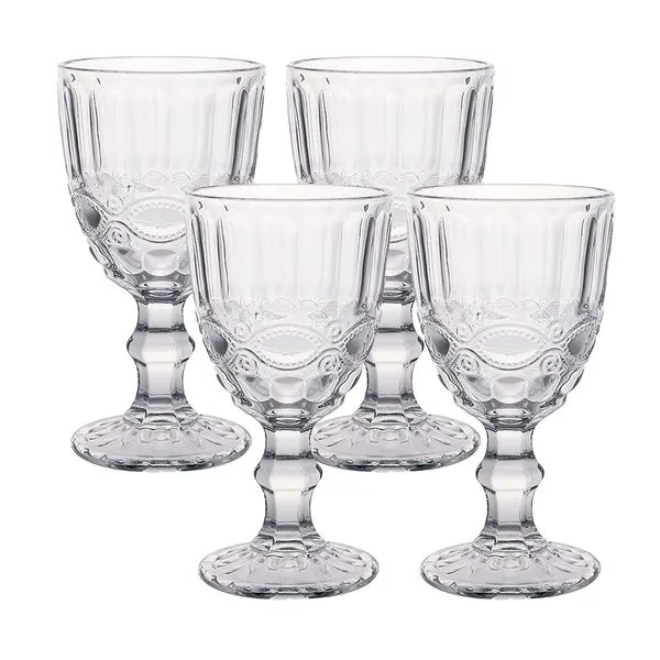 Conjunto De Taças de Vidro 300ml 4 Peças Party Sense - honeyhome