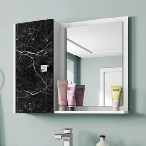 Espelheira para Banheiro Branco Nero Moderna e Funcional com Espelho Branco de Casa Espelheira para Banheiro Branco Nero Moderna Funcional com Espelho de Casa