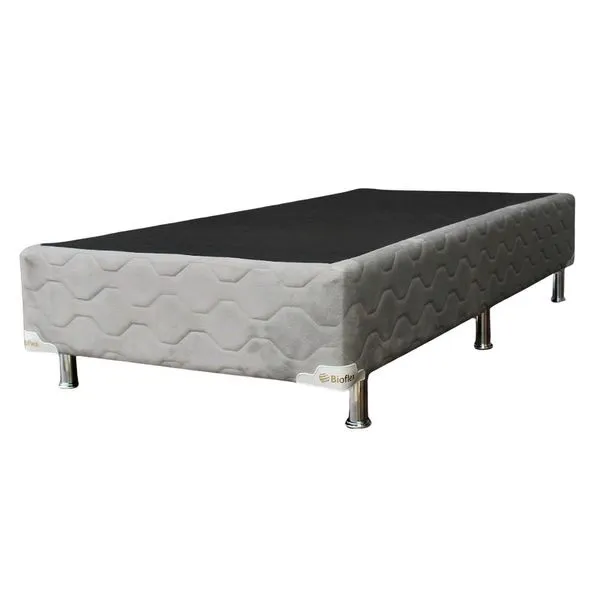Base Cama Box Solteiro Bioflex Premium Cinza 38x188x88cm (MP)