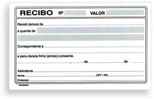 Bloco Recibo Comercial Sem Canhoto 50 Folhas