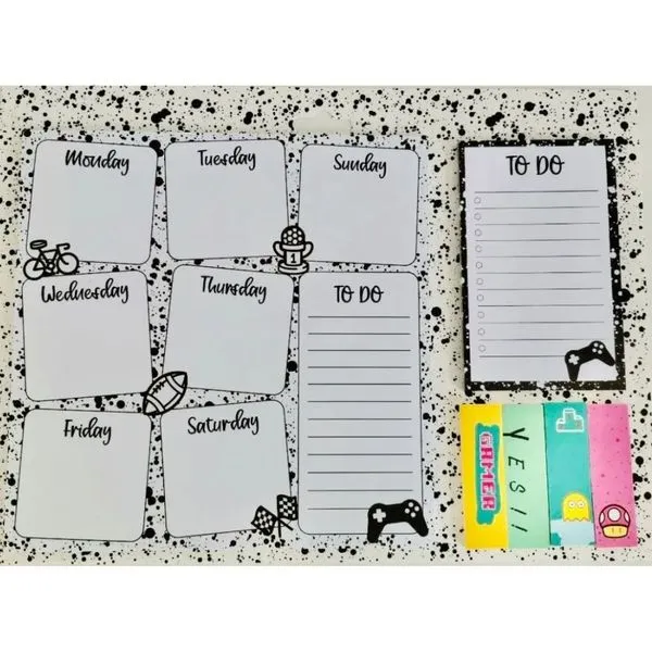 Planner Semanal Adesivo Buendia Post-it 30 Folhas com Folhas Destacáveis e Adesivas para Planejamento Planner Semanal Adesivo Buendia Post-it 30 Folhas com Folhas Destacáveis e Adesivas