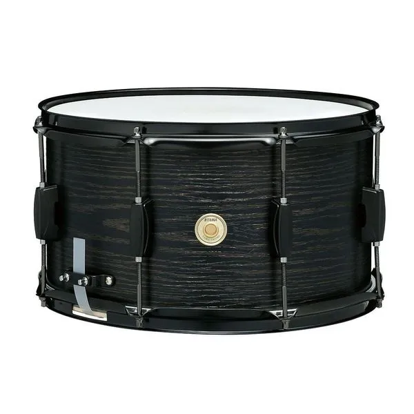 Caixa para Bateria Tama Woodworks WP148BK-BOW 14x08 Art Grain Black Oak Wrap Tama Drums Caixa para Bateria Woodworks WP148BK-BOW 14x08 Black Oak Wrap Tama Drums