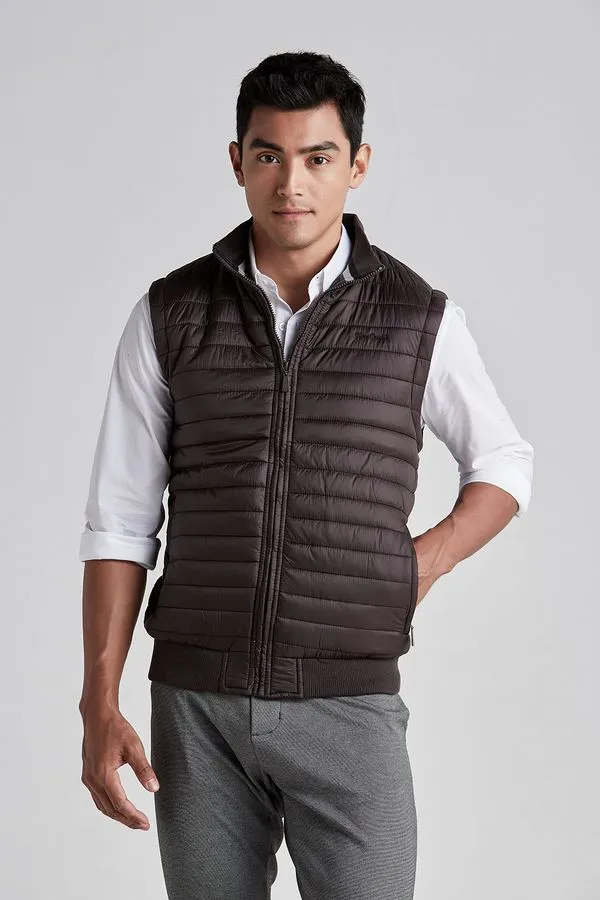 Colete Puffer - Marrom - GG