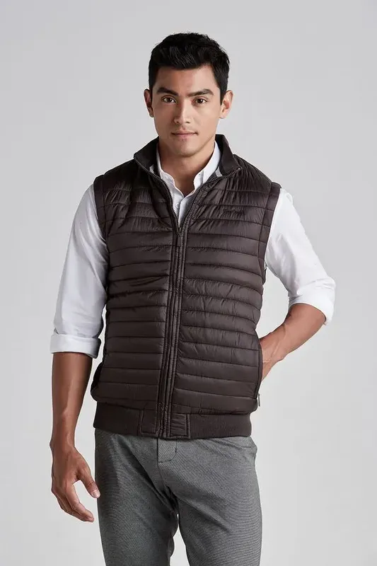Colete Puffer - Marrom - GG