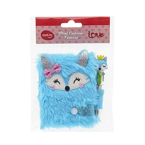 Mini Caderno Pelúcia Fantasy 64 Folhas Molin Raposa