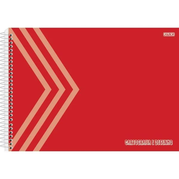 CADERNO DESENHO UNIV CAPA DURA VERMELHO 60F (17891321103644)