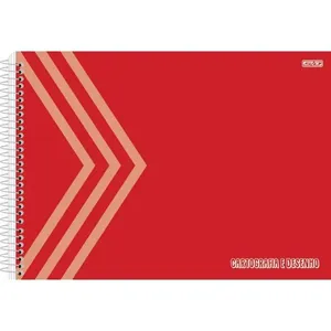 CADERNO DESENHO UNIV CAPA DURA VERMELHO 60F (17891321103644)