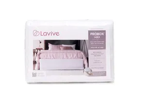 Saia Cama Box Queen Poliester Probox Pastilha Branca Lavive