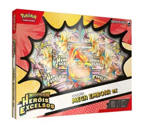 POKEMON BOX MEGA EMBOAR EX HEROIS EXCELSOS - COPAG