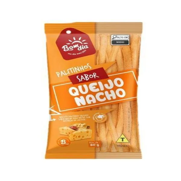 Biscoito Palito 80 g Sabor Queijo Nacho BISCOITO PALITO 80G SABOR QUEIJO NACHO