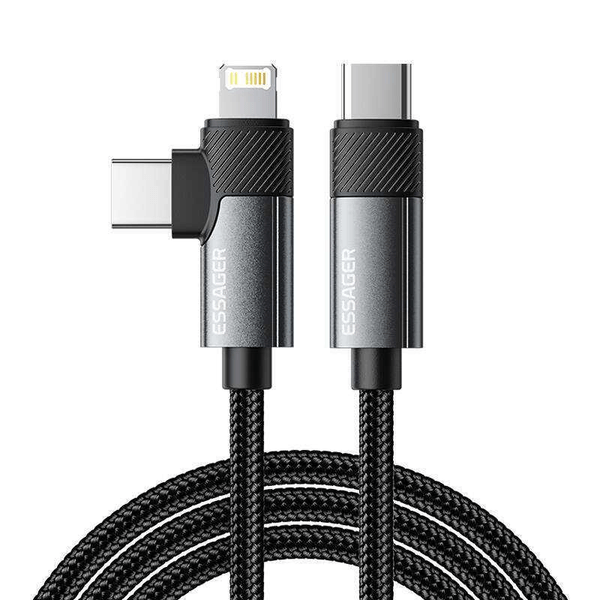Cabo Essager 2 em 1 USB-C para USB-C/Lightning 1M 65W EXCTTL-WL0G-P Cinza