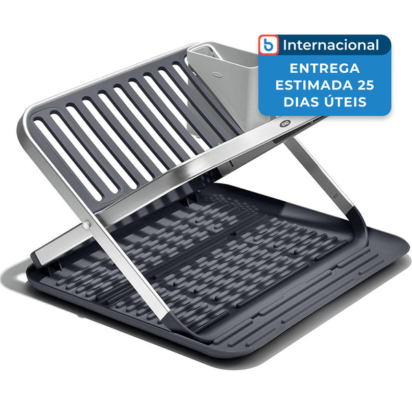 Escorredor De Pratos OXO 2 Níveis Cinza A-MBI