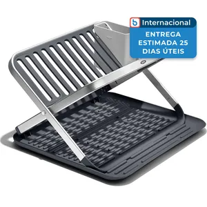 Escorredor De Pratos OXO 2 Níveis Cinza A-MBI