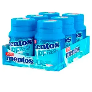 Mentos Pote Pure Fresh Mint Contendo 6 Frascos Com 28 Unidades Cada
