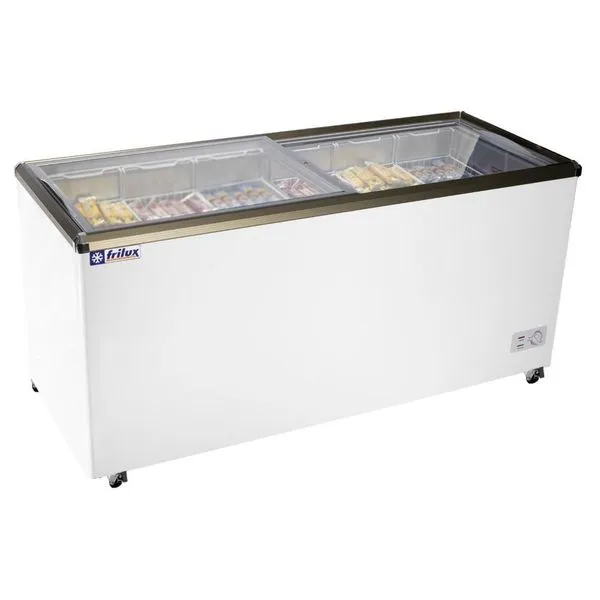 Freezer Horizontal Frilux RF-107 420L Vidros Retos Branco Temperatura +5°C a -23°C 110V Freezer Horizontal Frilux RF-107 420 Litros com Vidros Retos Branco 110V