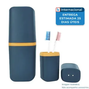 Porta Escova Sietdeseo Para Viagens Azul/Amarelo A-MBI