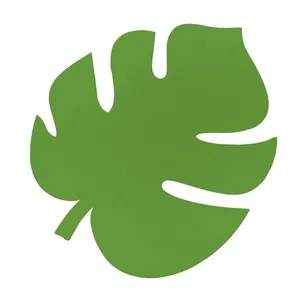Folhagem Costela de Adão Verde Bandeira de Papel com 8 Unidades P