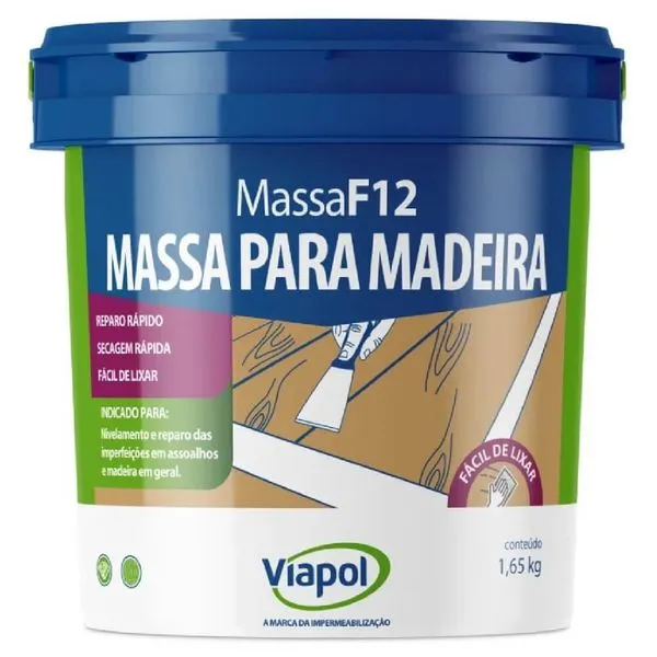 Massa Acrílica F-12 1,65 Kilos Ipê Fusecolor - V0210644 - VIAPOL