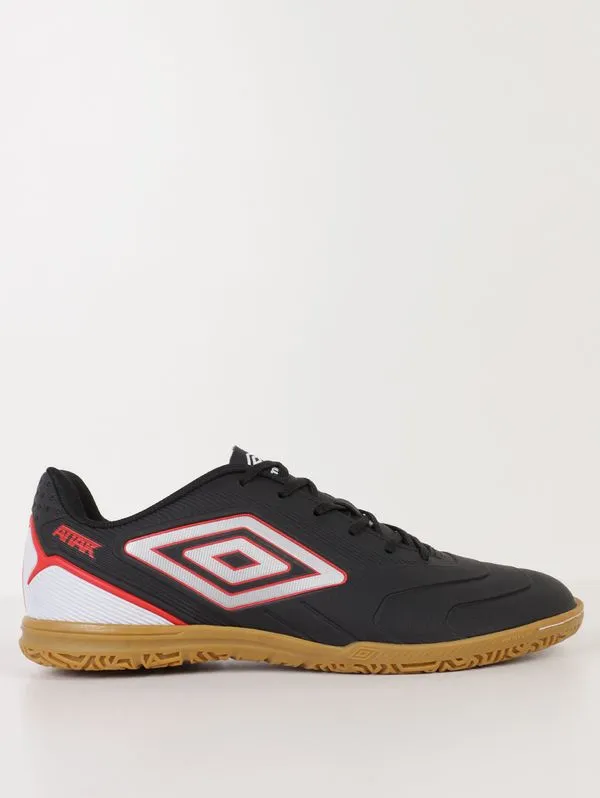 Chuteira Futsal Attak III Umbro Masculina PRETO/BRANCO/CINZA 38