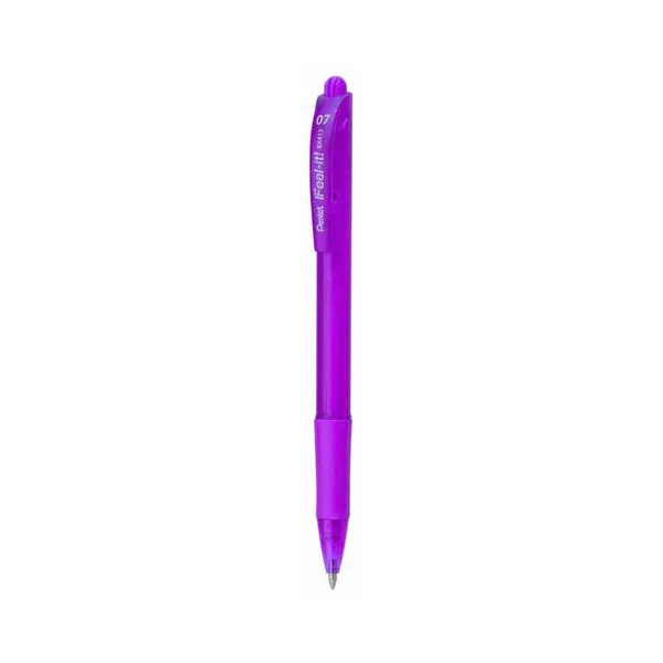Caneta Esferográfica Retrátil Pentel Feel-it Ponta 0,7MM Escrita Suave com Secagem Rápida 1 Unidade Roxo Caneta Esferográfica Retrátil Pentel Feel-it Ponta 0,7MM Escrita Suave 1 Unidade Roxo