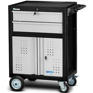 Carrinho para Ferramentas Fechado CR-39B com 2 Gavetas Armário Inferior 86x40x40cm Preto Marcon Carrinho para Ferramentas CR-39B Fechado com 2 Gavetas e Armário Preto Marcon