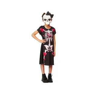 Fantasia Infantil Vestido Redskull Super Festas Tamanho G (MP)