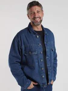 Jaqueta Jeans Masculina AZUL M