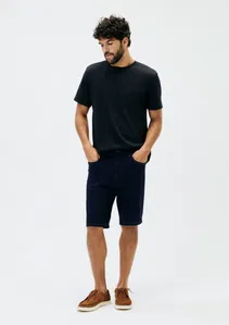 Bermuda Jeans Masculina Reta Soft Touch - Azul 038