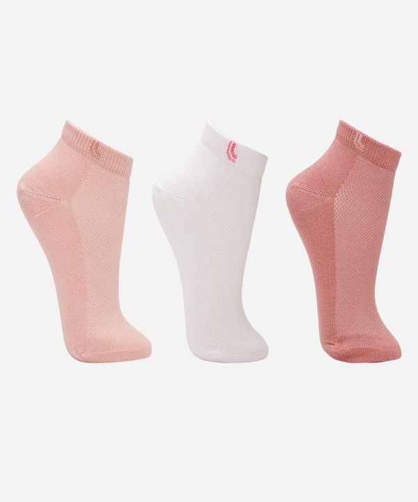 kit de 3 meias femininas cano médio lupo sport colorida 34-39