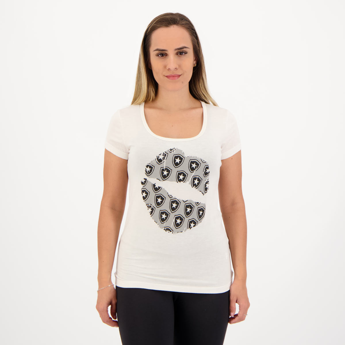 Camisa Botafogo Kiss Feminina Branca