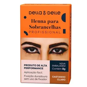 Henna Para Sobrancelha Della E Delle Castanho Claro 8g