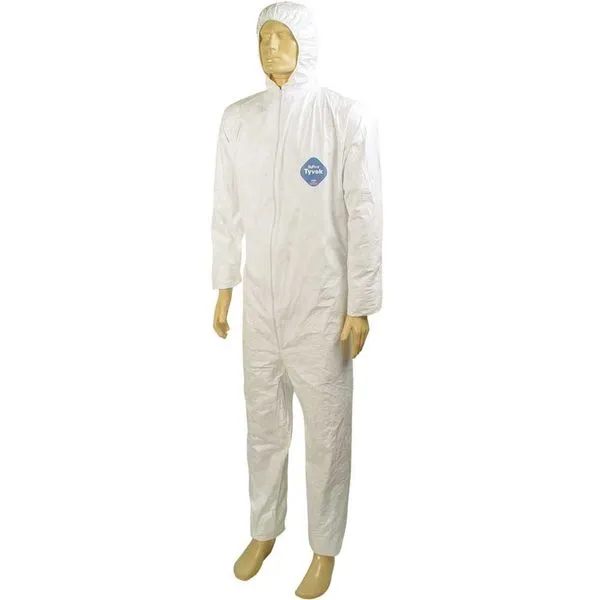 Macacão em DuPont Tyvek Branco com Capuz XXG