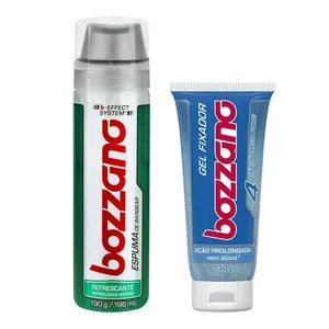 Kit Bozzano Espuma de Barbear Refrescante 190g + Gel Fixador 150g