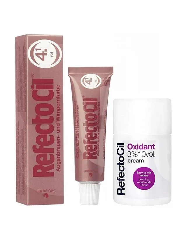 Kit Refectocil 1 Tinta + 1 Oxidante Creme N° 4.1 Vermelho