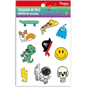 Tatuagem de Pele Infantil Divertidas 3 Ciranda Mágica 20 Unidades Tatuagem de Pele Diversos 3 Ciranda Mágica 20 Unidades Carnaval