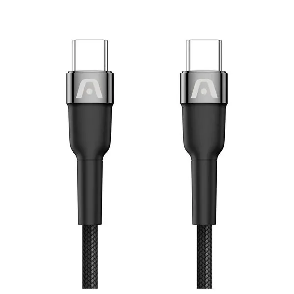Cabo USB-C Argom Para USB-C 1.8m Dura Speed Nylon Fast 65w Preto (MP)