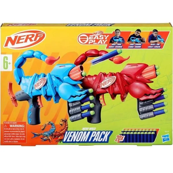 Lançador NERF WILD Venom PACK com 2 Hasbro F9137