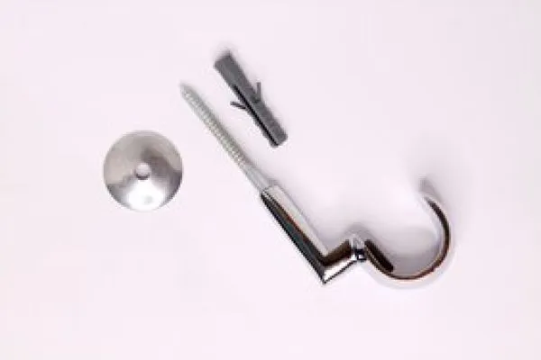 Suporte Para Varão de Cortina de Teto Simples Cromado Devictor 28mm