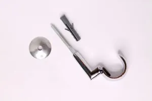 Suporte Para Varão de Cortina de Teto Simples Cromado Devictor 28mm