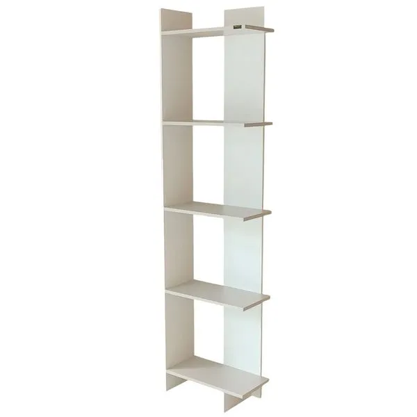 Estante Multiuso Decor Quality Modulados 5 Prateleiras Branco E Cinza (MP)