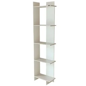 Estante Multiuso Decor Quality Modulados 5 Prateleiras Branco E Cinza (MP)
