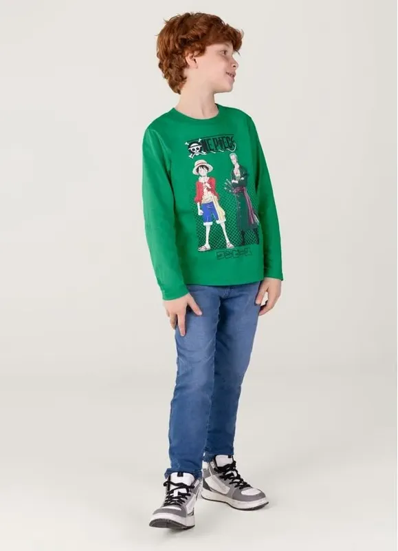 Camiseta Unissex One Piece Infantil Brandili - 6