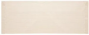 Trilho de Mesa Retangular Artesanal Teares Neutro Natural Franja Amarrada 50x140cm