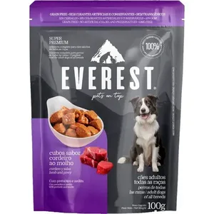Ração Úmida Everest Cão Adulto Cordeiro 100g (MP)