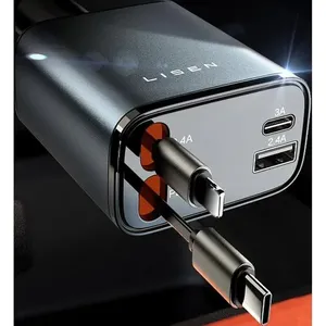 Carregador Veicular Lisen 69W USB-C Lisen Preto A-BI