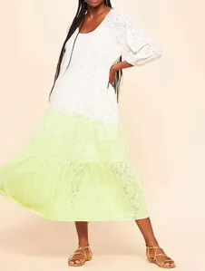 Vestido Longo Liso Celebrar VERDE LIMA G